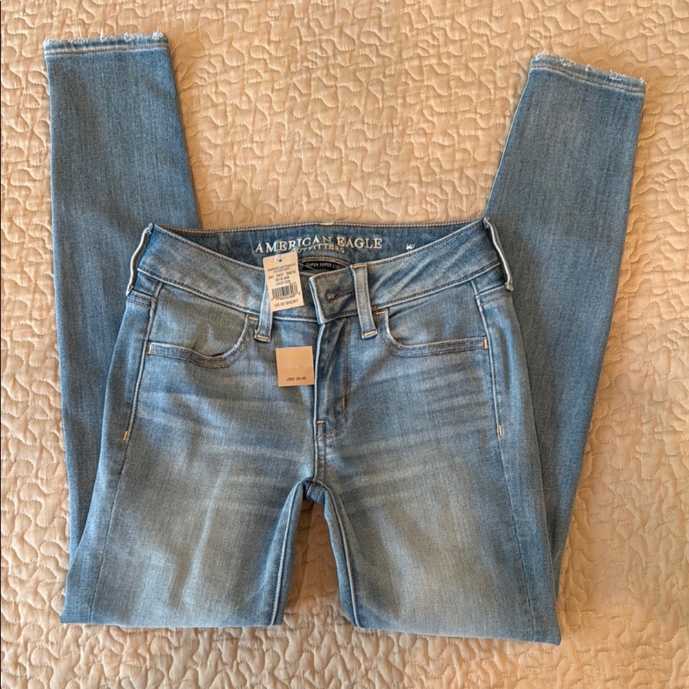 American Eagle Outfitters Blue Skinny Jeans Classic Fit Jegging